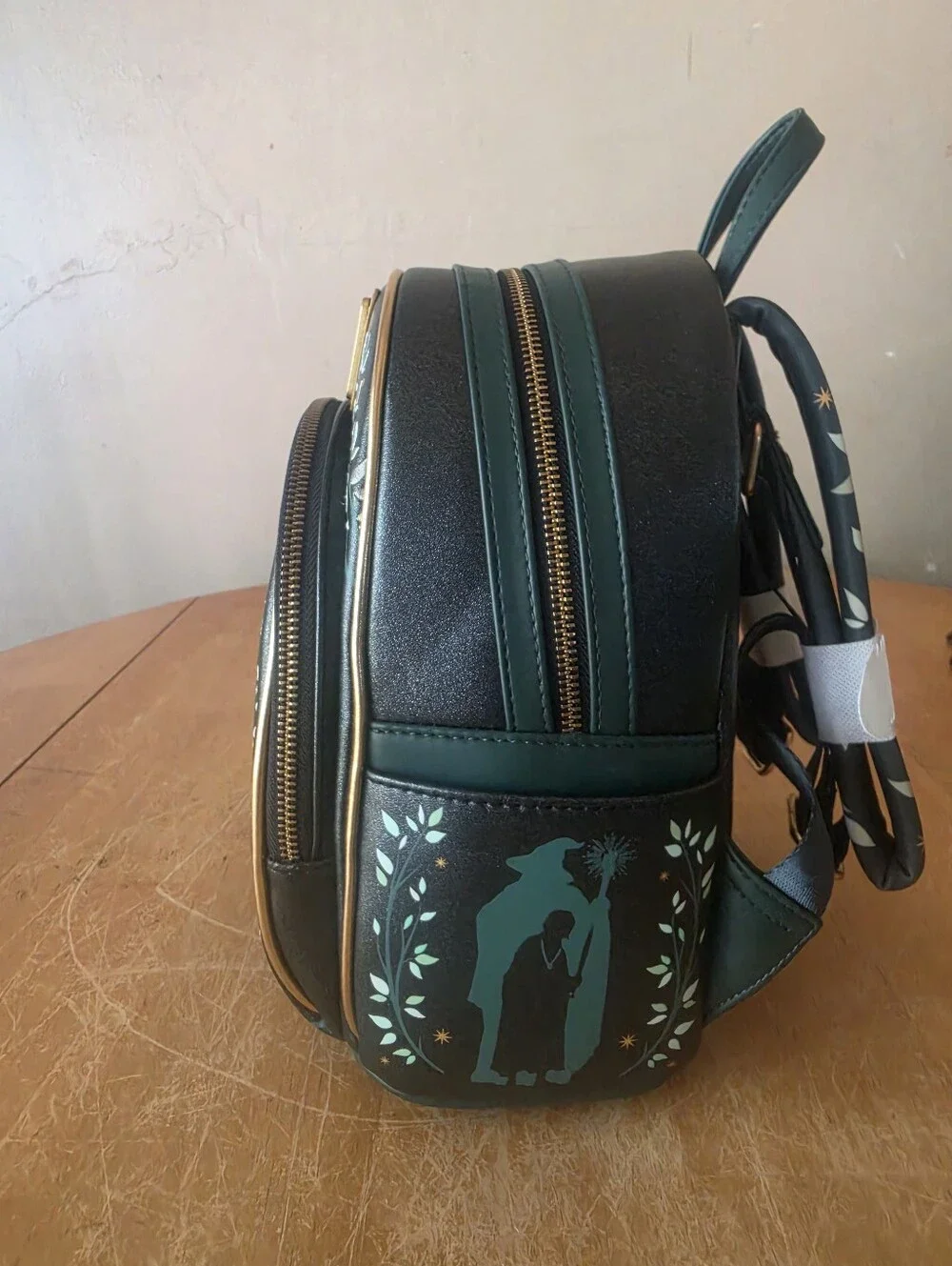 Loungefly Hardtag Black & Gold Lord of the Rings Mini Backpack